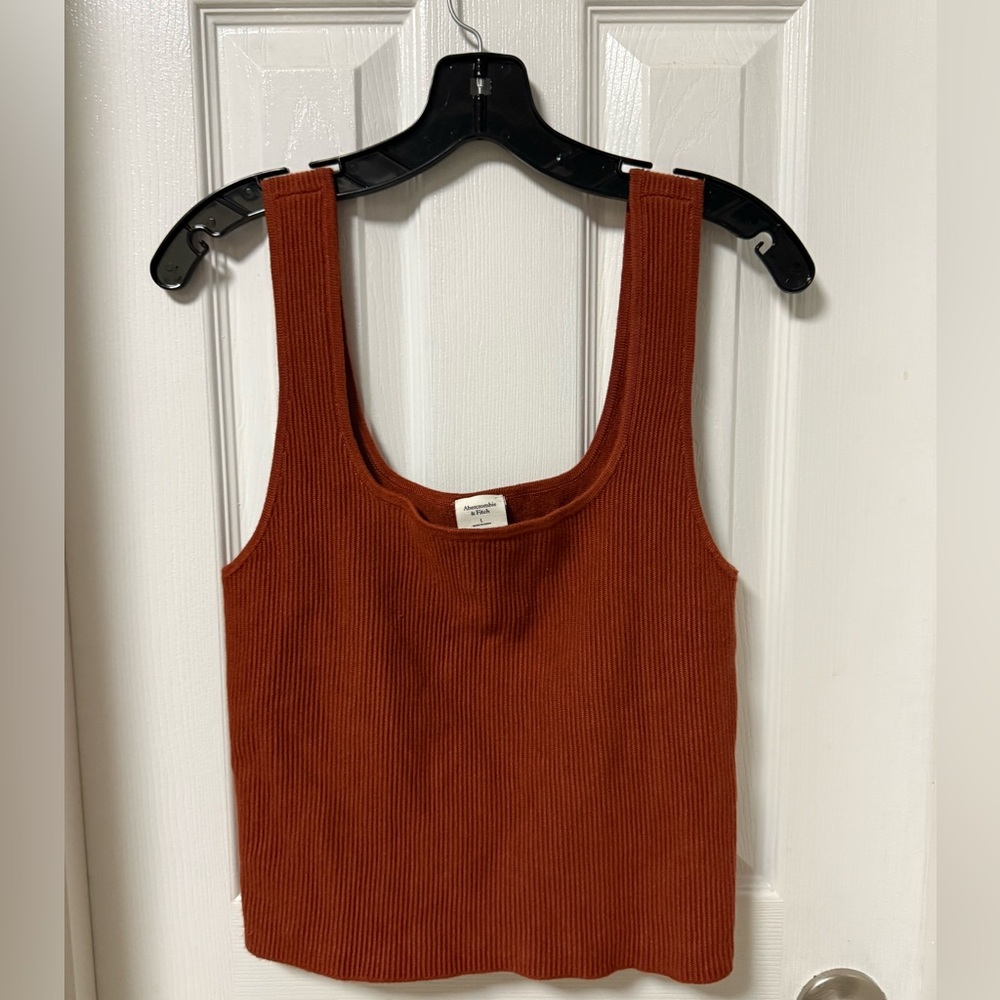 Abercrombie & Fitch Burnt Orange Ribbed Tank Top